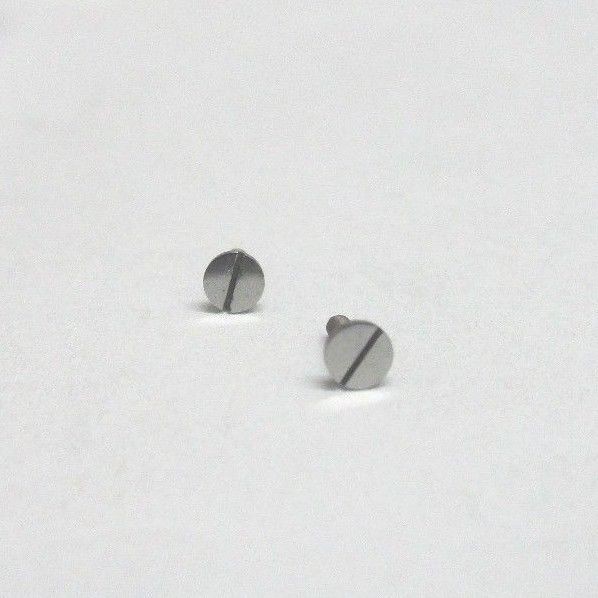 2 ILLINOIS 16 SIZE POCKETWATCH CASE SCREWS WHITE ROUND, NOS —– B-27 -1