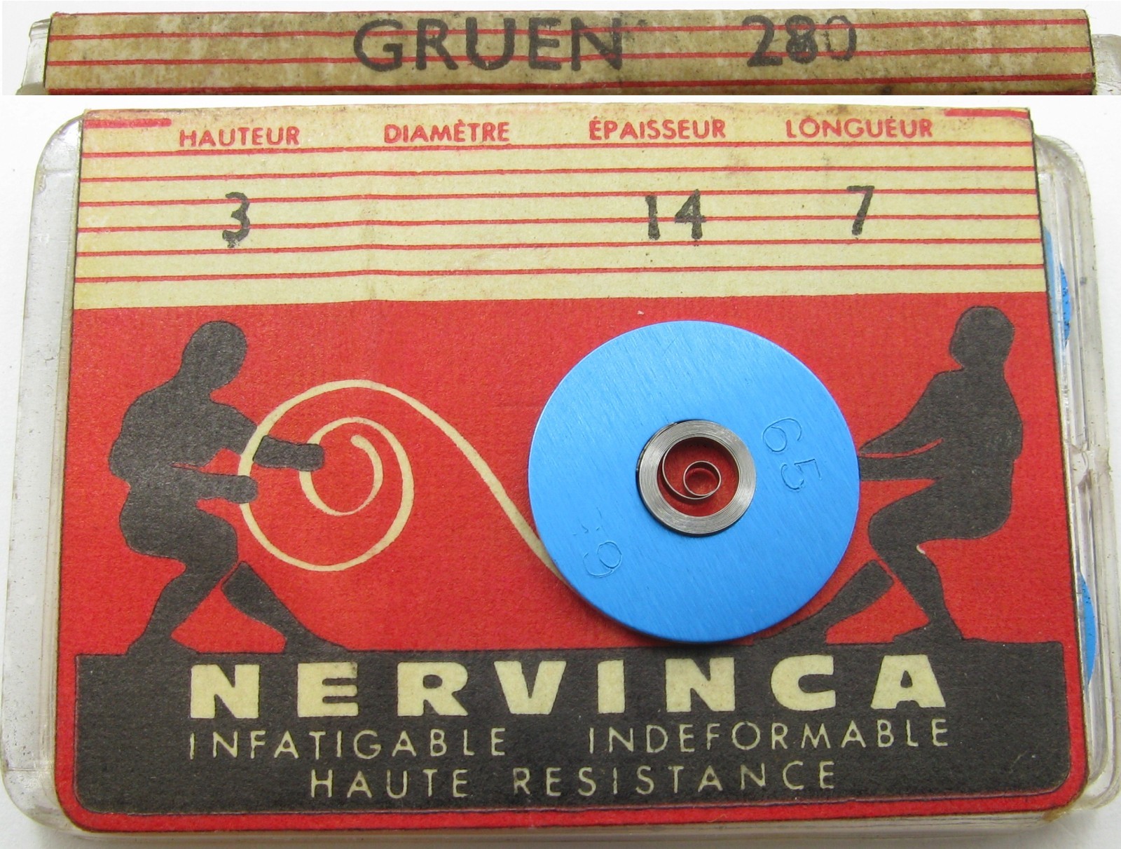 Gruen 280 Lady watch part: mainspring #770 * Nervinca *