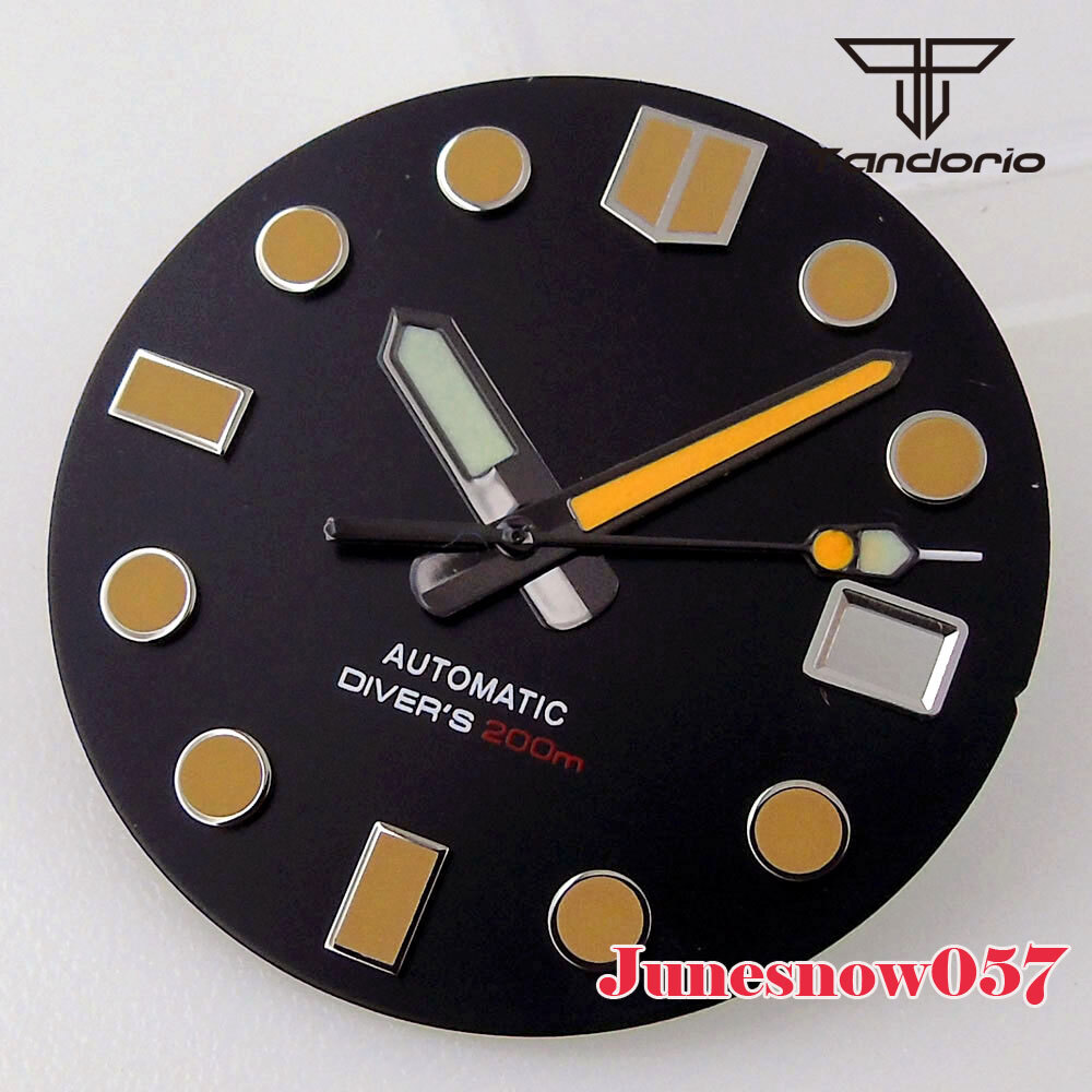 Accessories Parts 29mm Sterile White/Black Men Watch Dial Fit NH35A NH36A SKX007