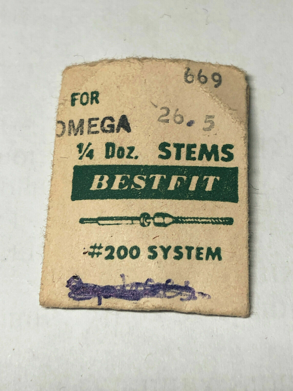 WINDING STEM OMEGA 1010 100 240 260 300 470 480 540 550 600 1330-13 cal