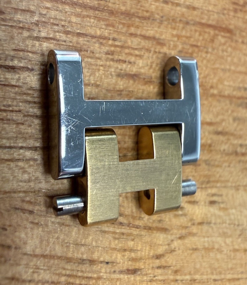 HERMES Clipper 12mm Authentic Link Watch Band Bracelet Parts