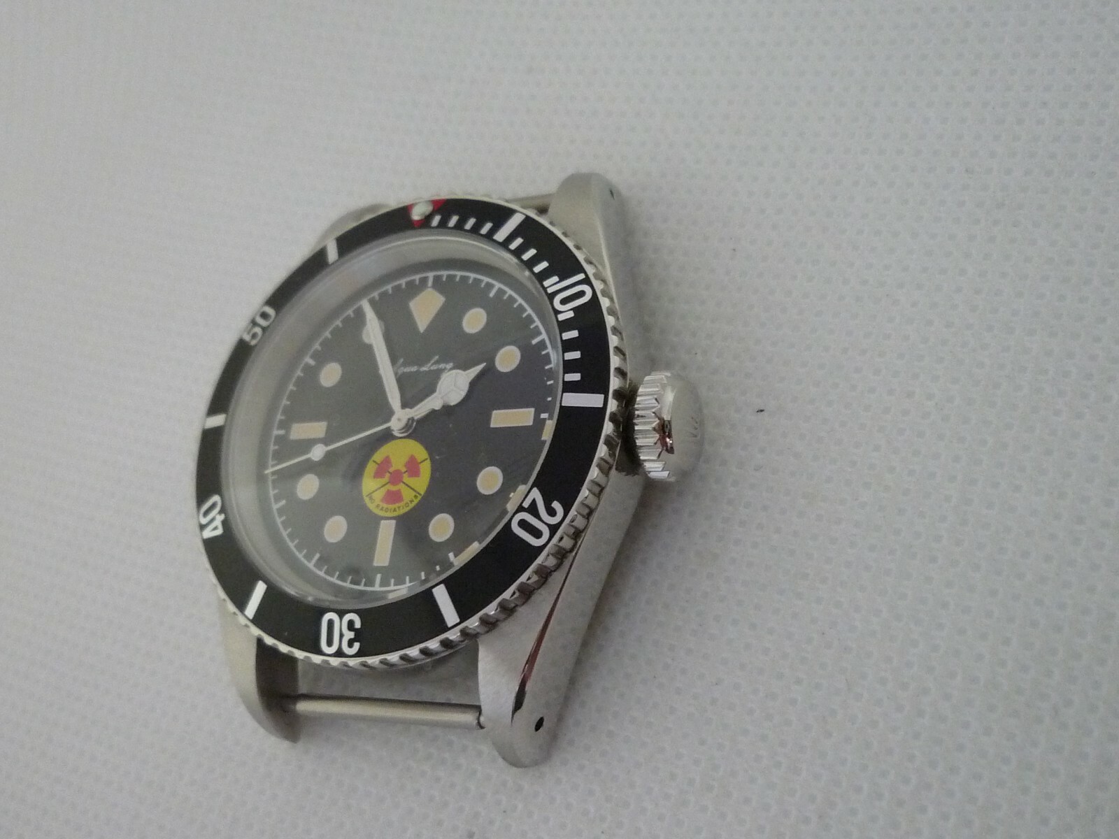 50 fathom big BREVET crown 6538 No Radiation Swiss quartz Ronda movement 316L