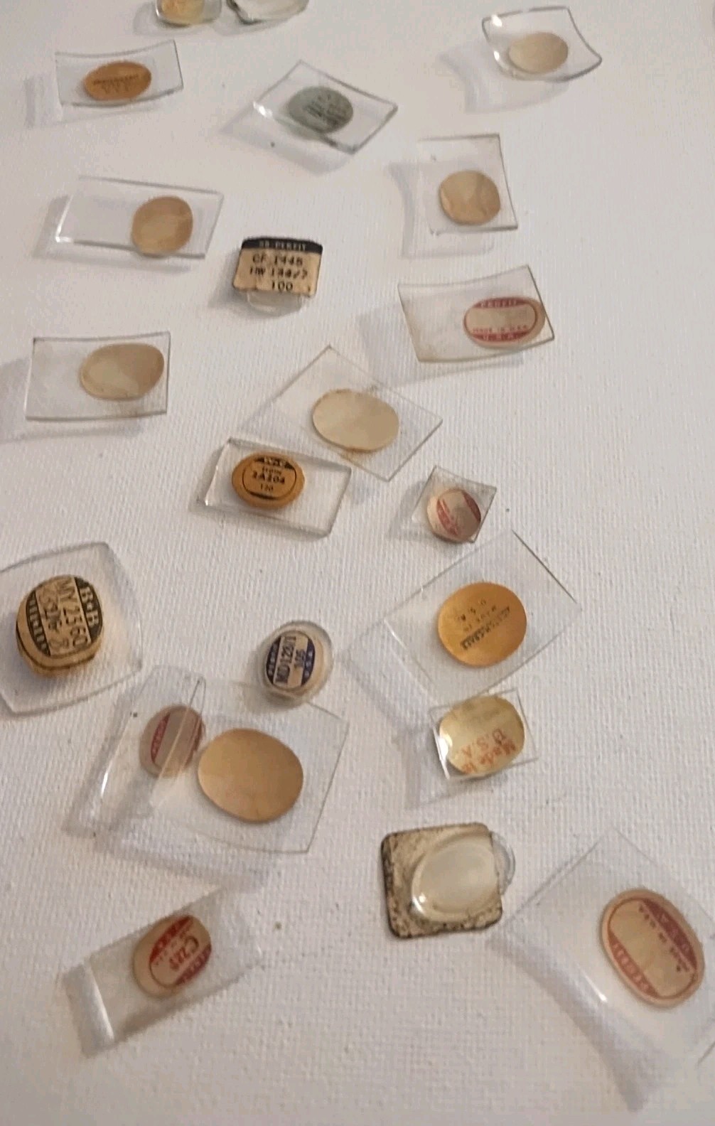 Watch Face Crystals Lot Of Forty Six Various Sizes Vintage Free Shipping
