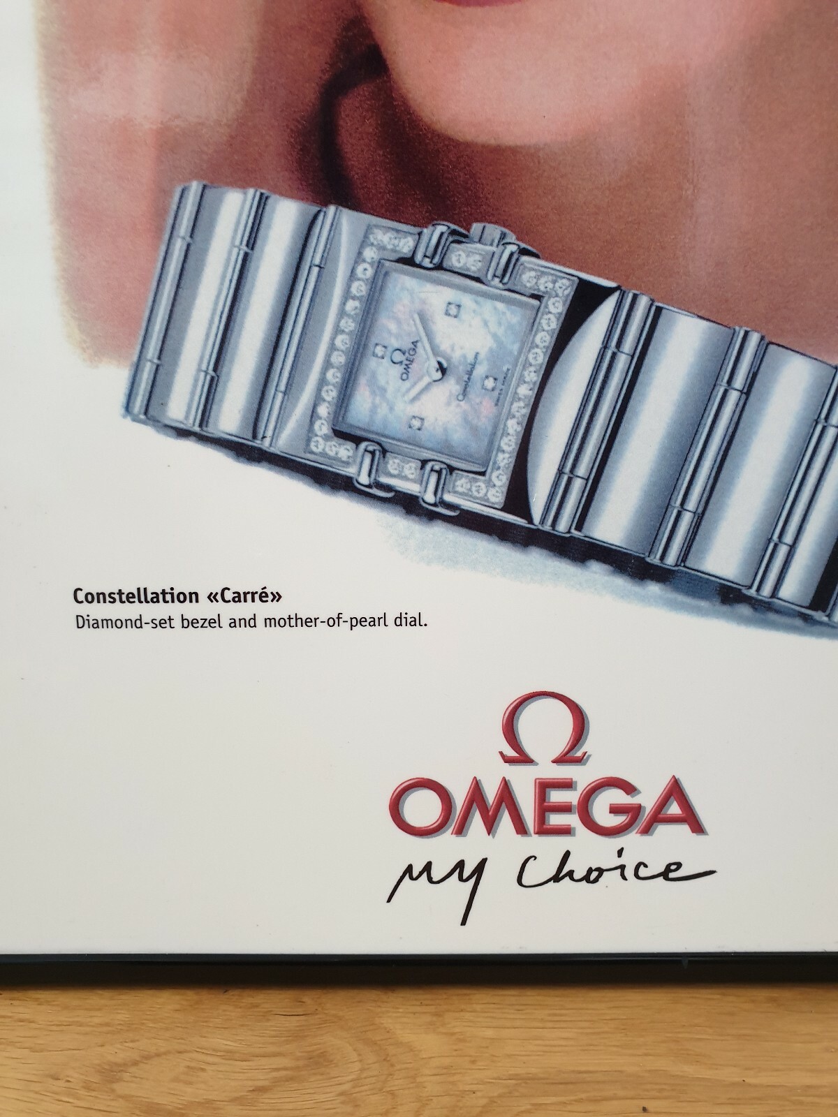 Omega Watch Main Dealers Shop Display – Framed Picture of Cindy Crawford – RARE!