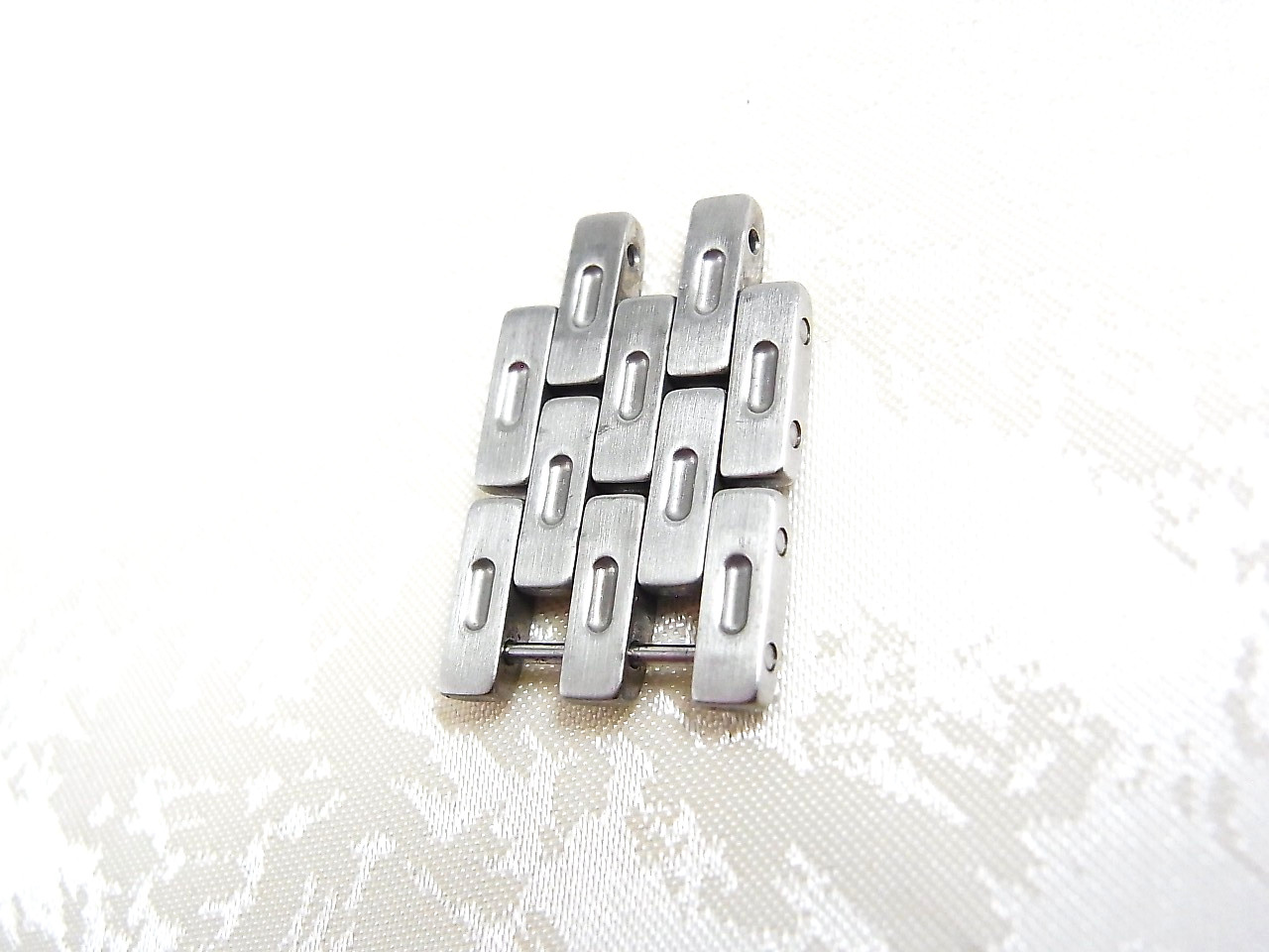 Cartier Panthere Watch Genuine 16mm LM Link SS Band Bracelet Parts 2pcs set EX