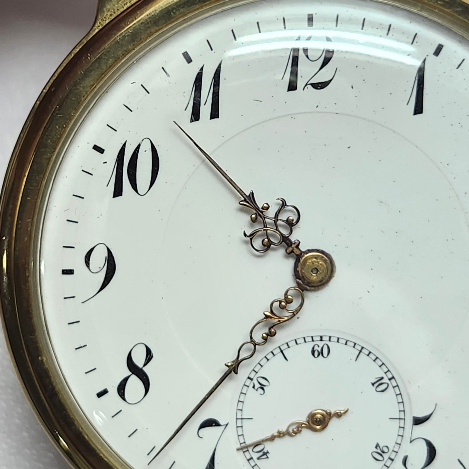 Working Marriage Wristwatch – Enamel Dial -Filigree Hands – 50mm