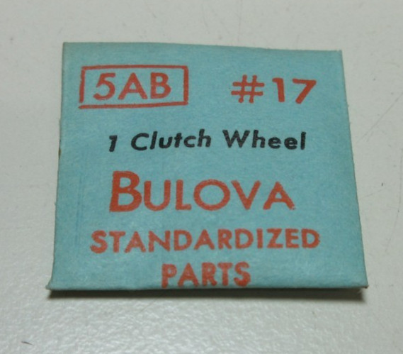 BULOVA CLUTCH WHEEL 5AB #17 WATCHMAKER REPLACEMENT PART #295