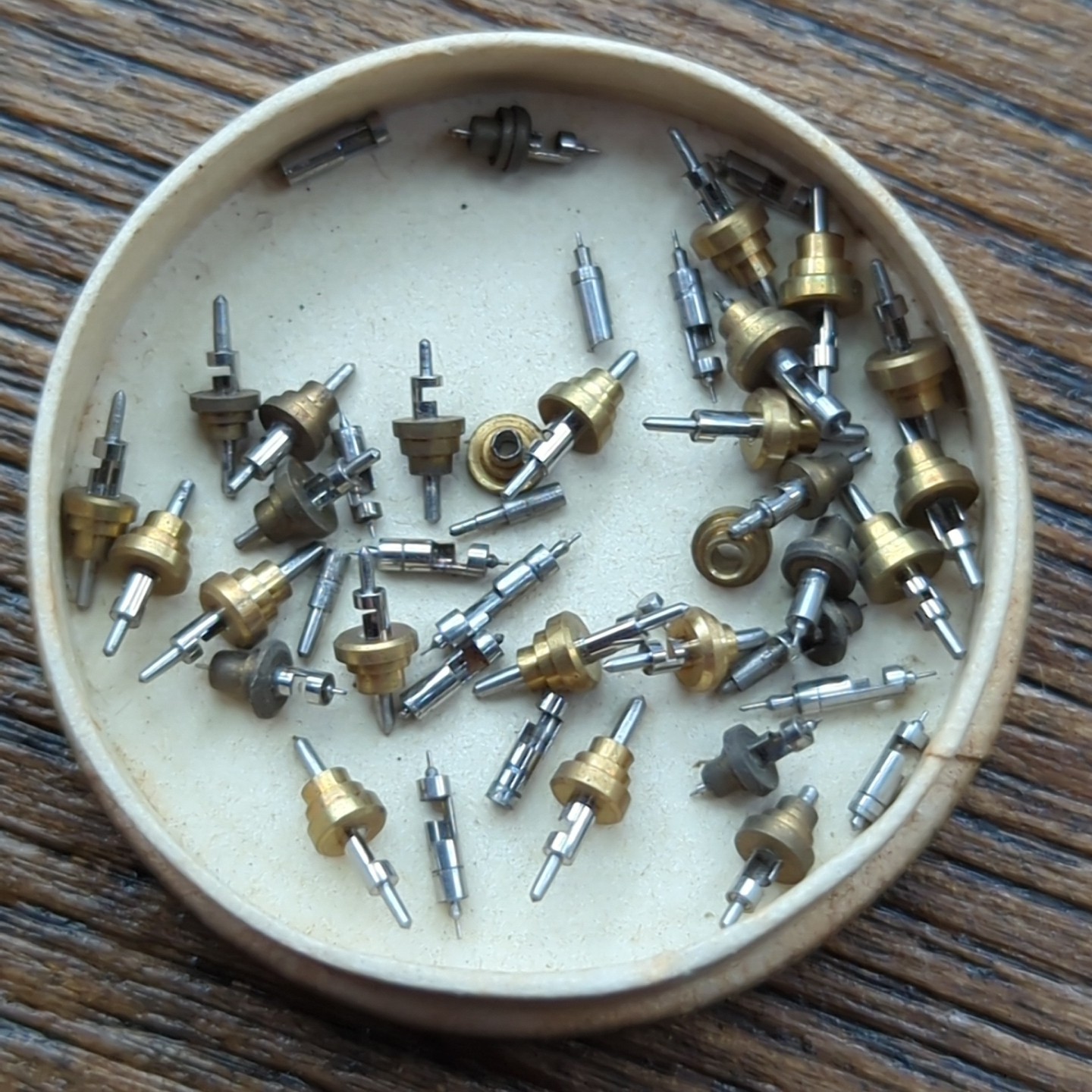 Cylinder Pocket Watch Balance Staffs, Rare Unfinished Large Size Parts (G66)