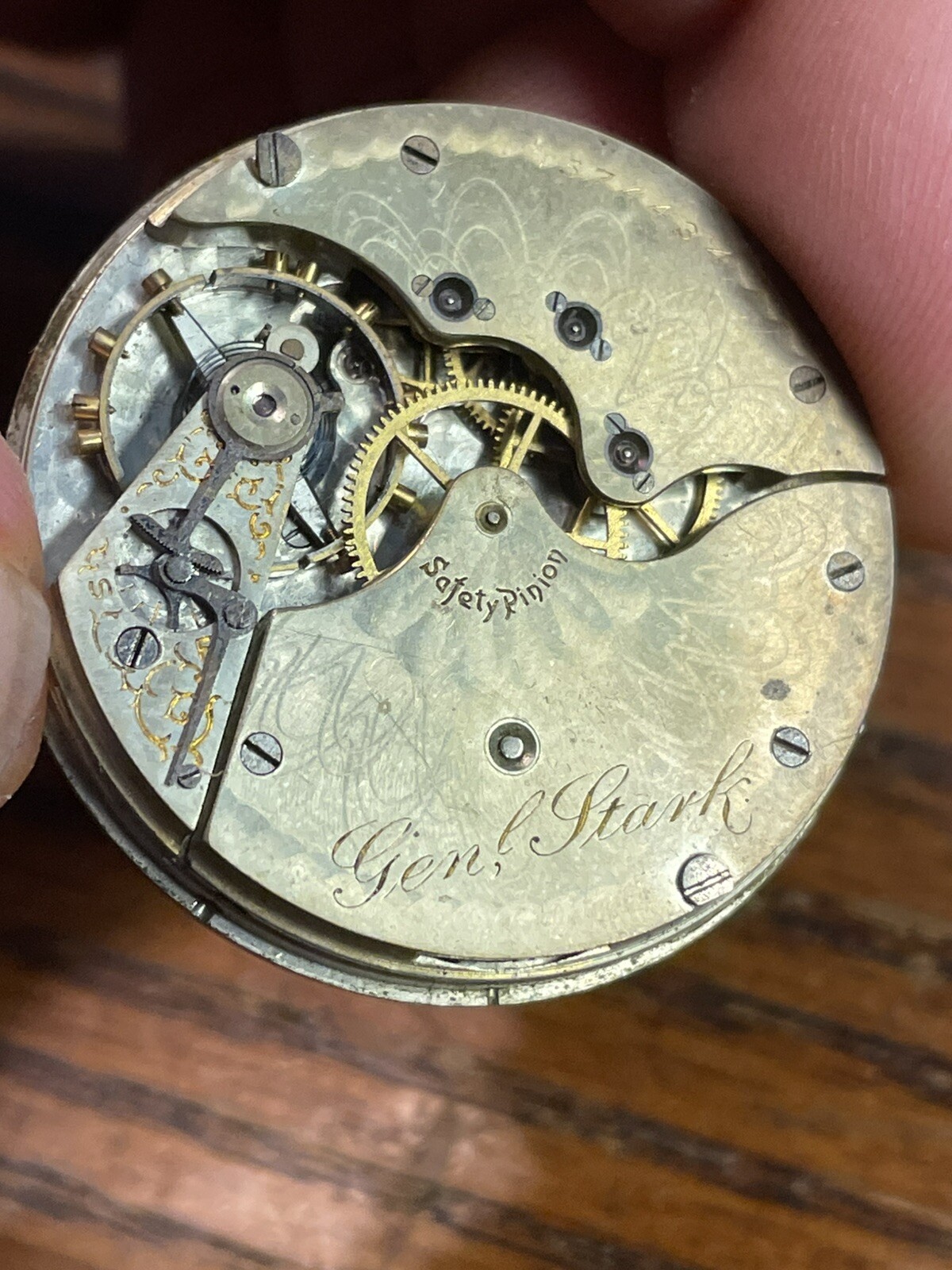 Hampden Watch Co. Gen’l Stark 12S 15J Hunting model 3 Pocket Watch Movement