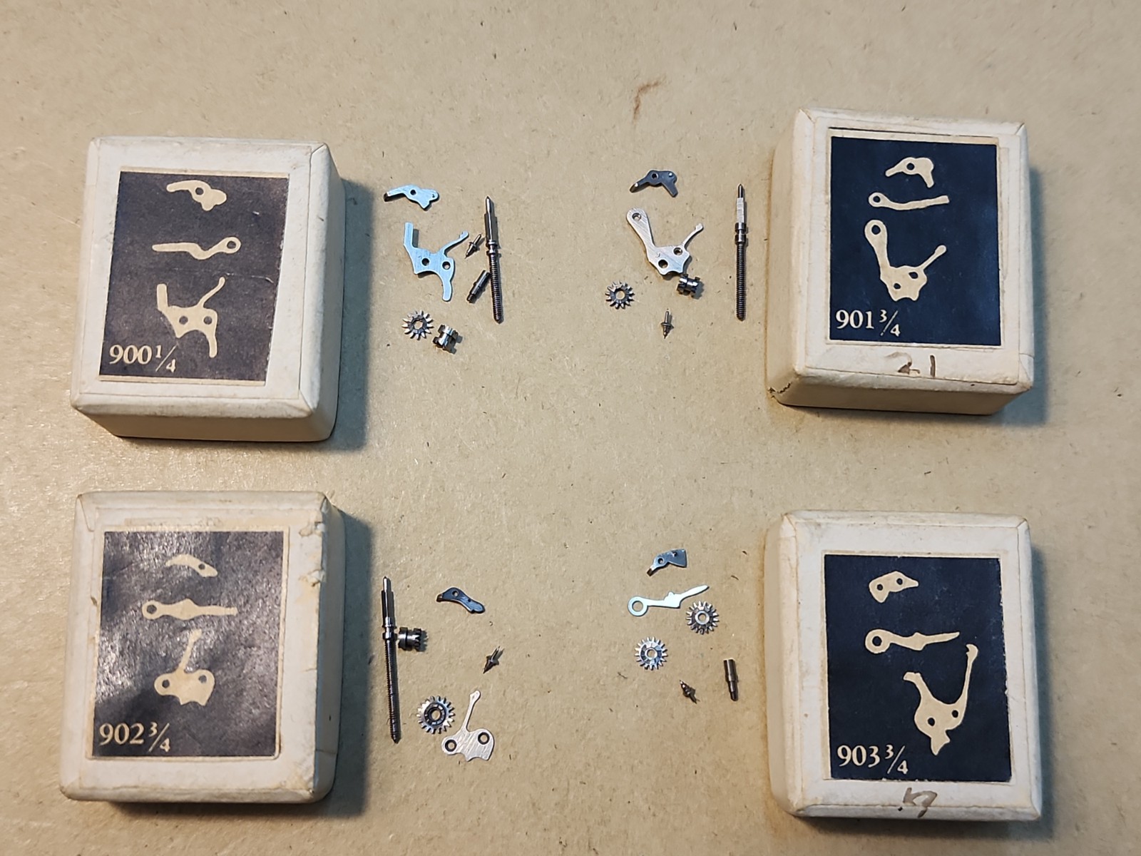 Lot Of Swiss Watch Parts-Balance Staffs & Setting Parts-900-1/4, 901-3/4, ….