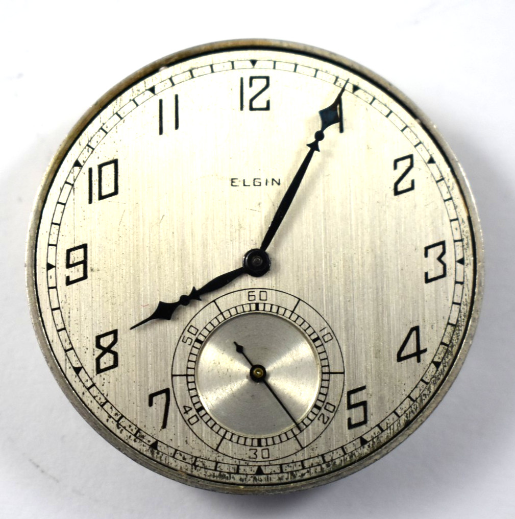 Vintage Elgin Grade 345 12s 17J OF Pocket Watch Movement lot.re
