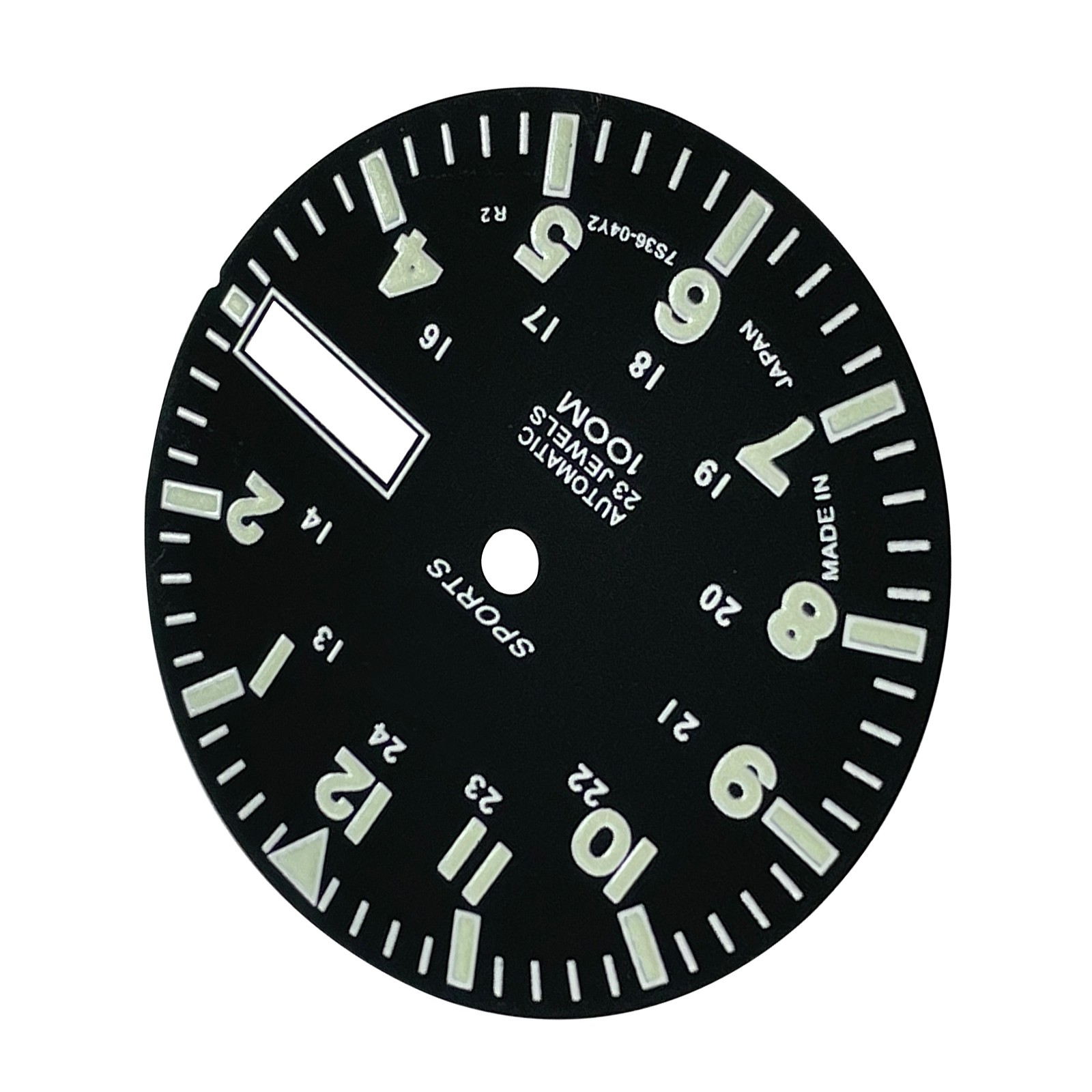 28.5mm C3 Green Luminous Watch Dial Face for NH36A Automatic Mechanical Movement