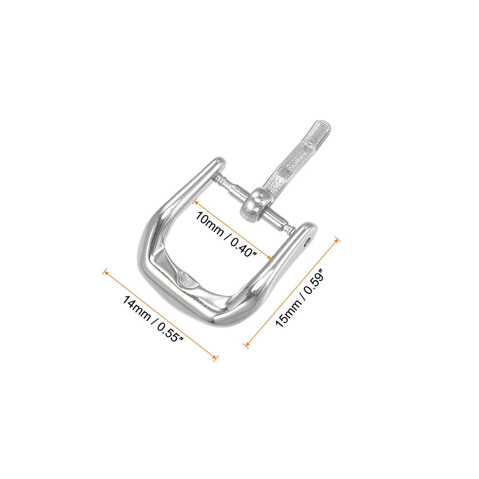 Buckle strap watch, 316 polished steel, silver shade for 10mm