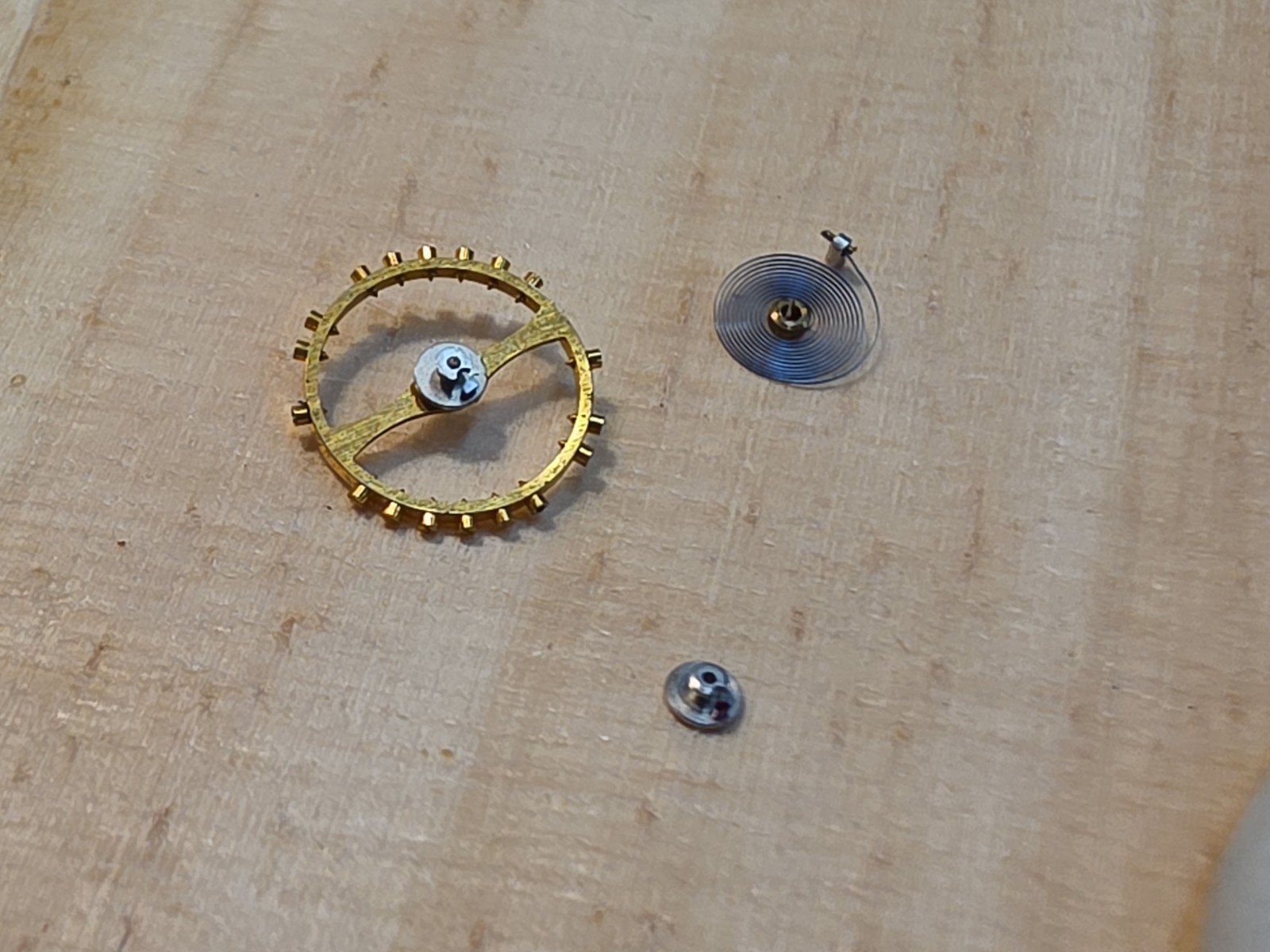 Small Lot Of NOS & Used Bulova 6BK Balance Parts-Jewelled Roller, Hairspring..