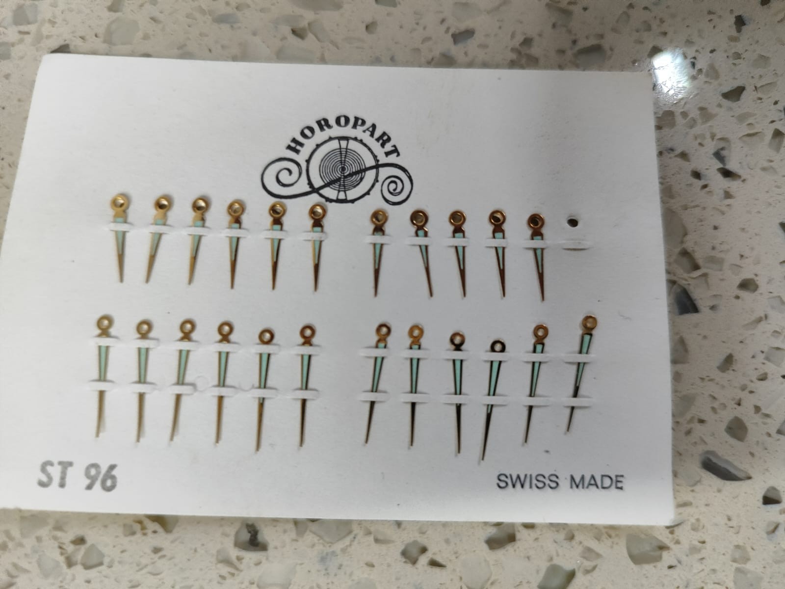 Vintage ST /FHF 96/96-4 Movement Part Lot Set hands Gold Swiss Original NOS