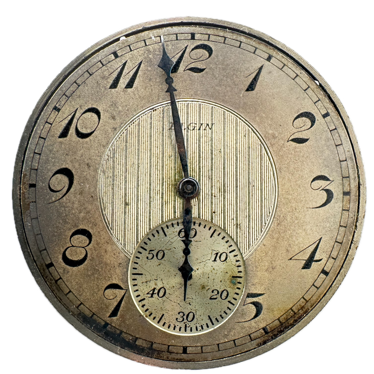 Antique36mm 12s 1924 Elgin 3 17J Mechanical Open Face Pocket Watch Movement 345