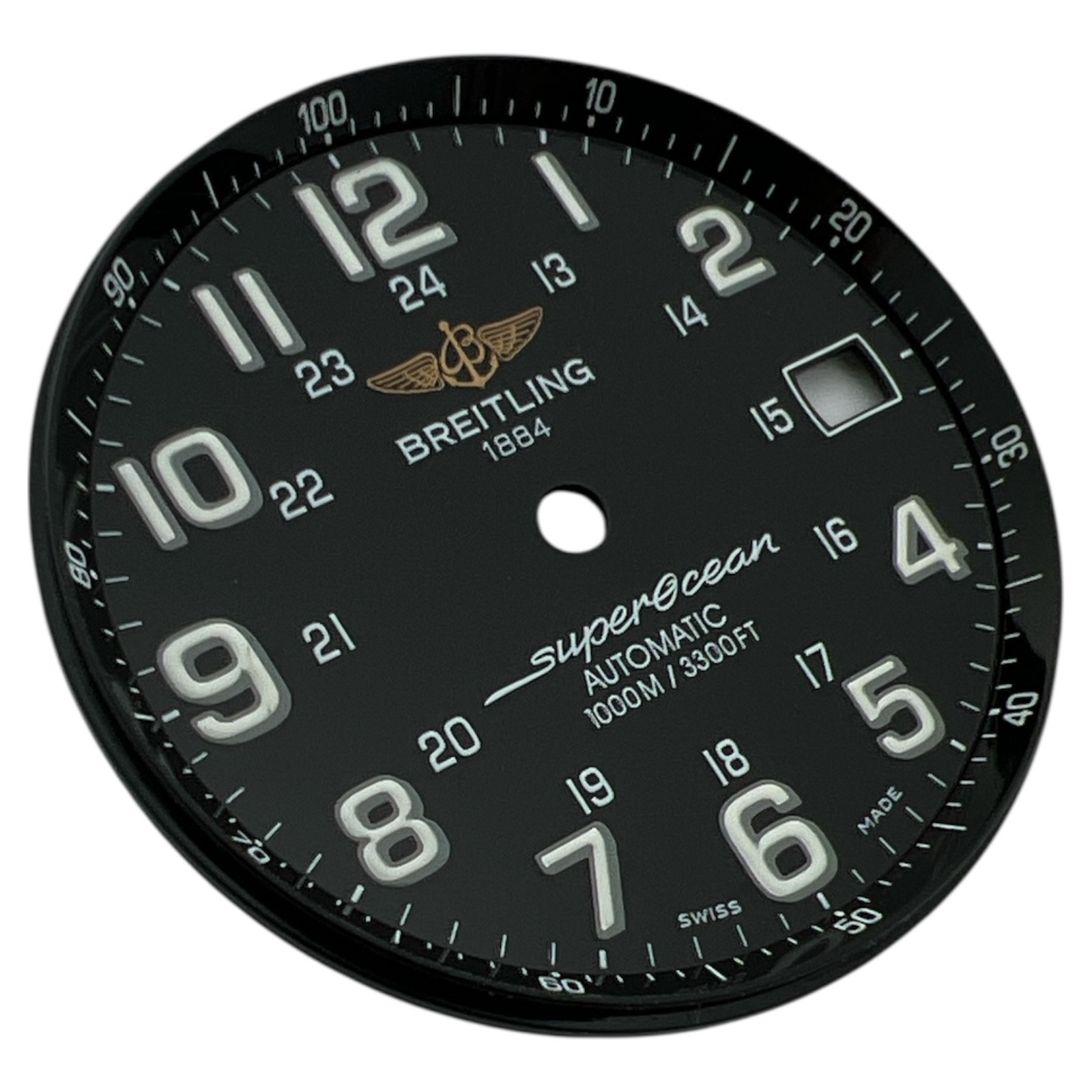 Genuine Breitling Superocean 42mm Arabic Dial Black A17360