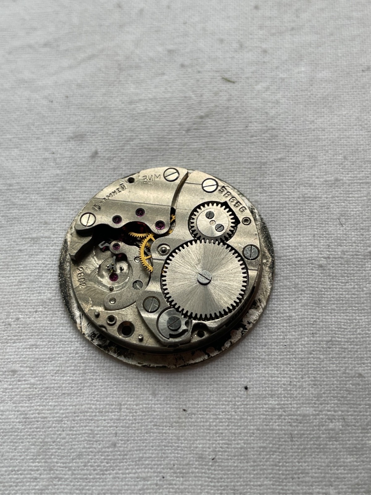 Pobeda ZiM USSR -movement for mens watch AS IS , lot080