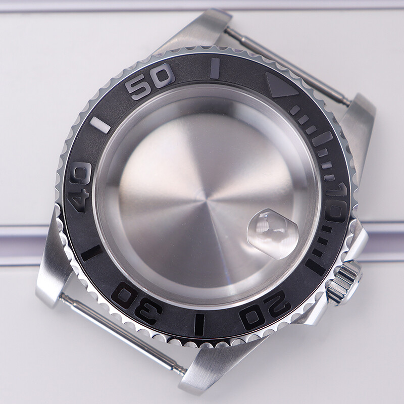 40mm Silver watch Case+Submarine Bezel For Seiko NH35 nh36 Eta2824 8215 Movement