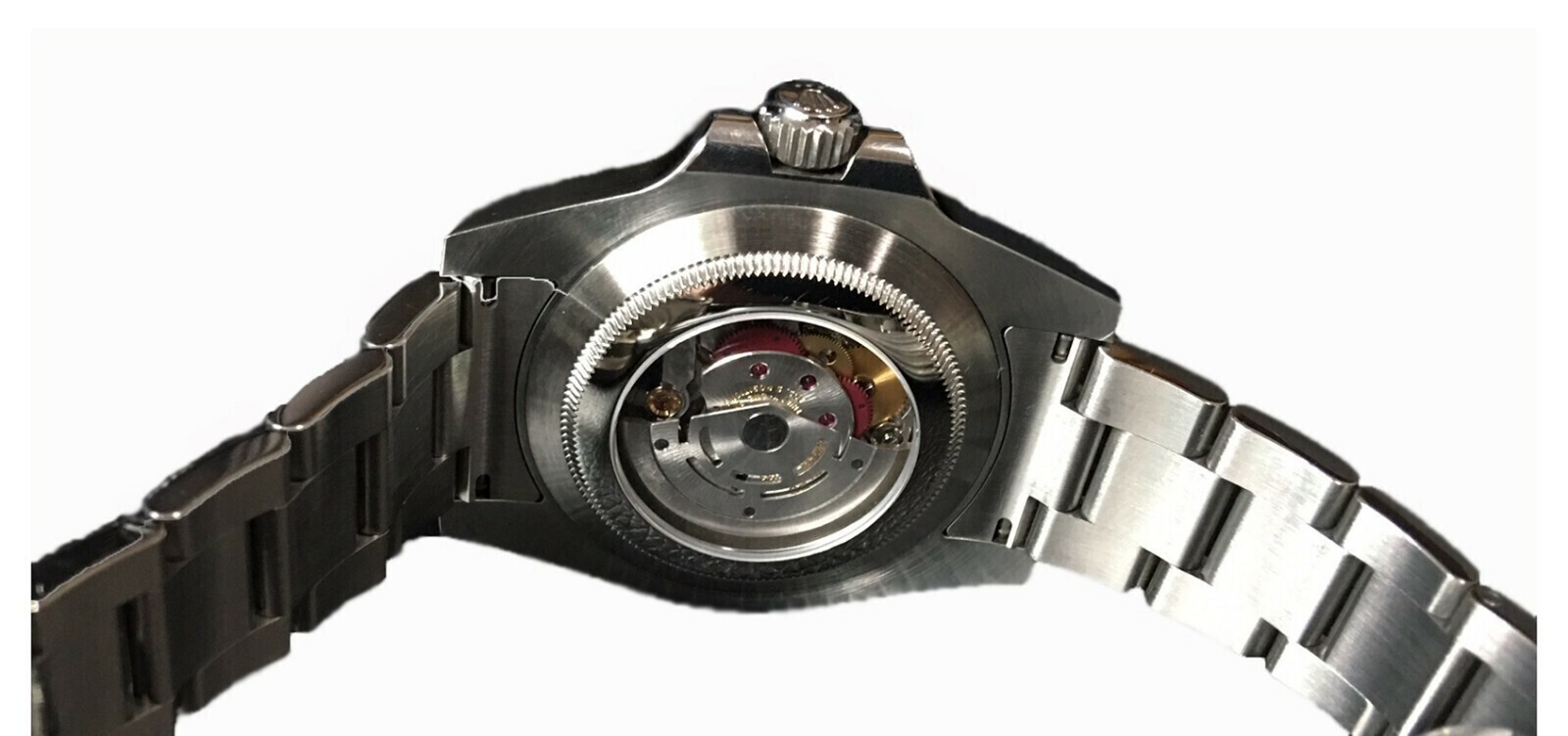 Transparent Caseback For Rolex Submariner 16610 116610 Cal.3135 Watch