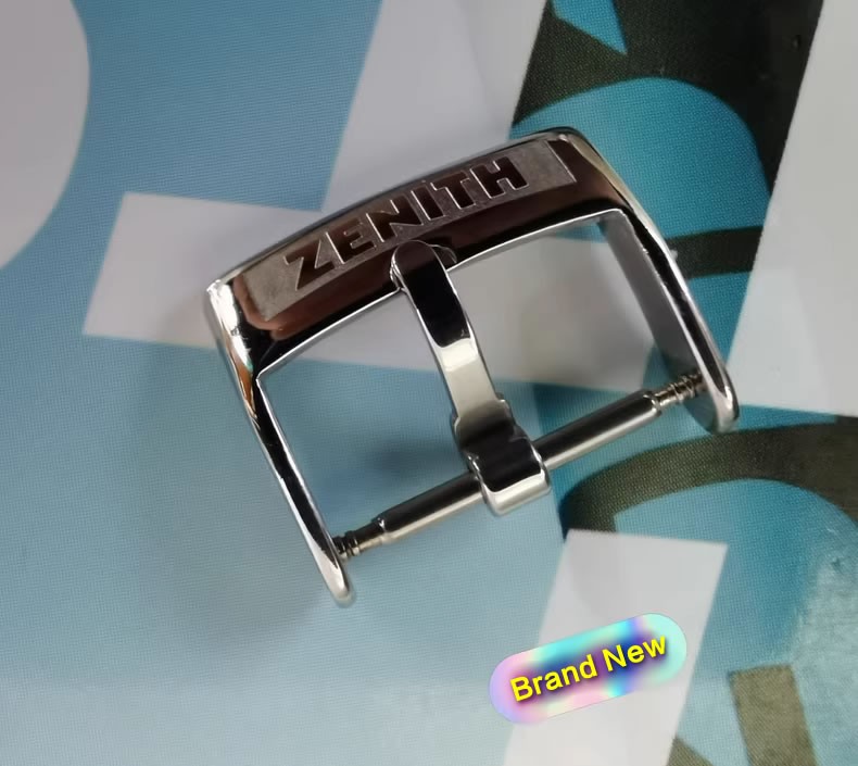 ZENITH pin buckle steel polished 16MM 18MM Brand New