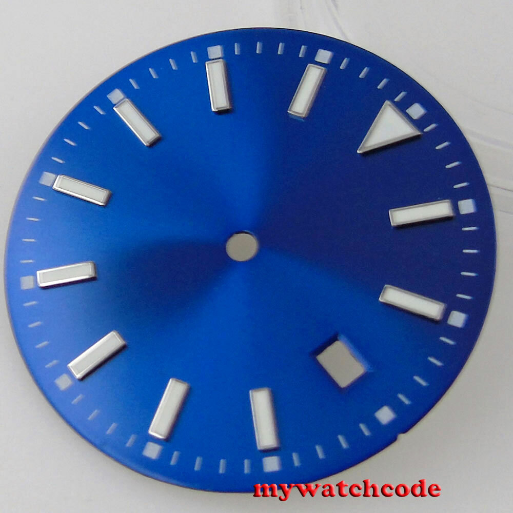 33.5mm blue black white Watch Dial luminous marks for Japan NH35 NH36 movement