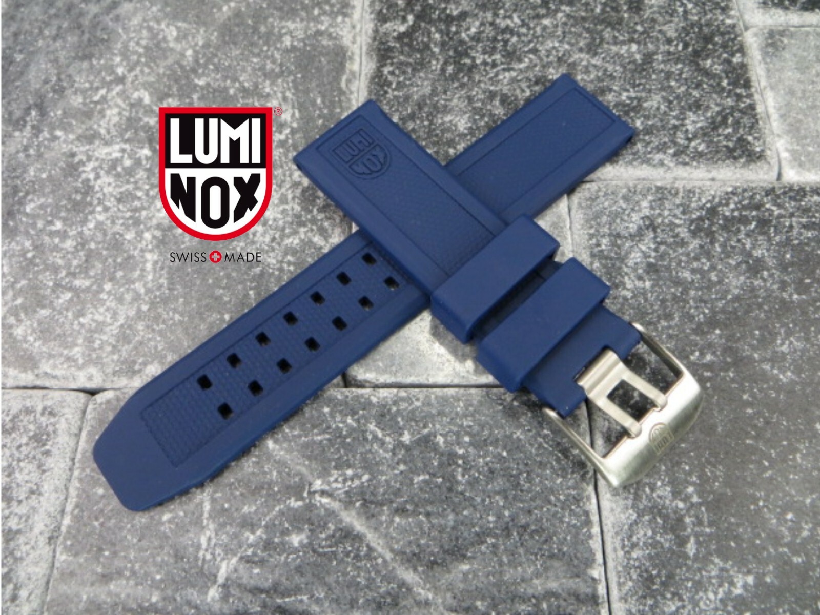 New LUMINOX 23mm Rubber Strap EVO Diver Watch Band 3050 3950 Colormark Blue x1 R