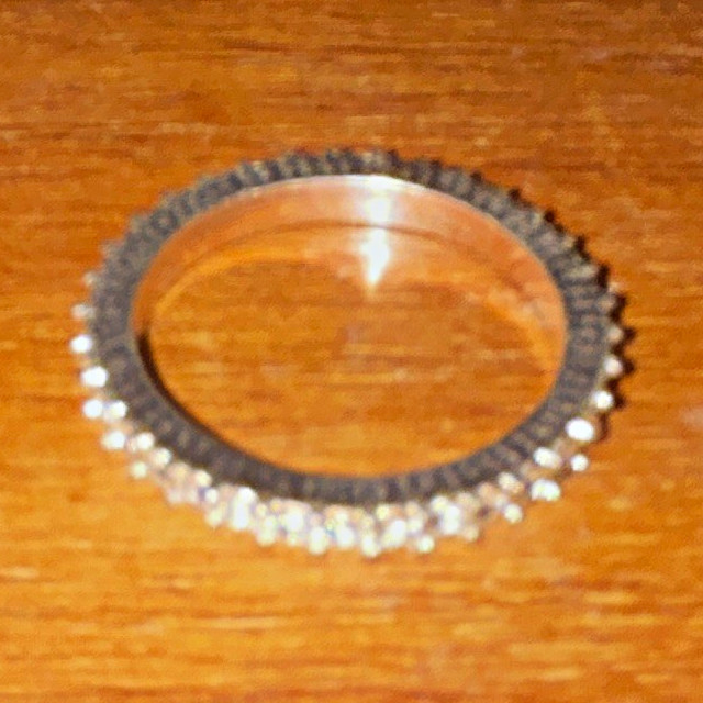 Silver Watch Bezel Ring Insert Knurled/Toothed Bezel Part Replacement Ring