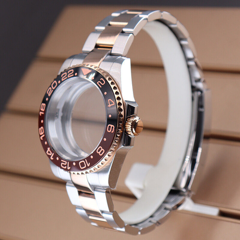 40mm Watch Cases Strap parts GMT Sapphire For Seiko Nh35/36 Movement 28.5mm Dial
