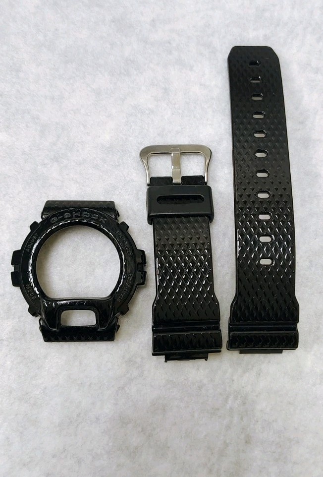 Casio G-Shock DW6900 Black Bezel & Bands from DW6900DS
