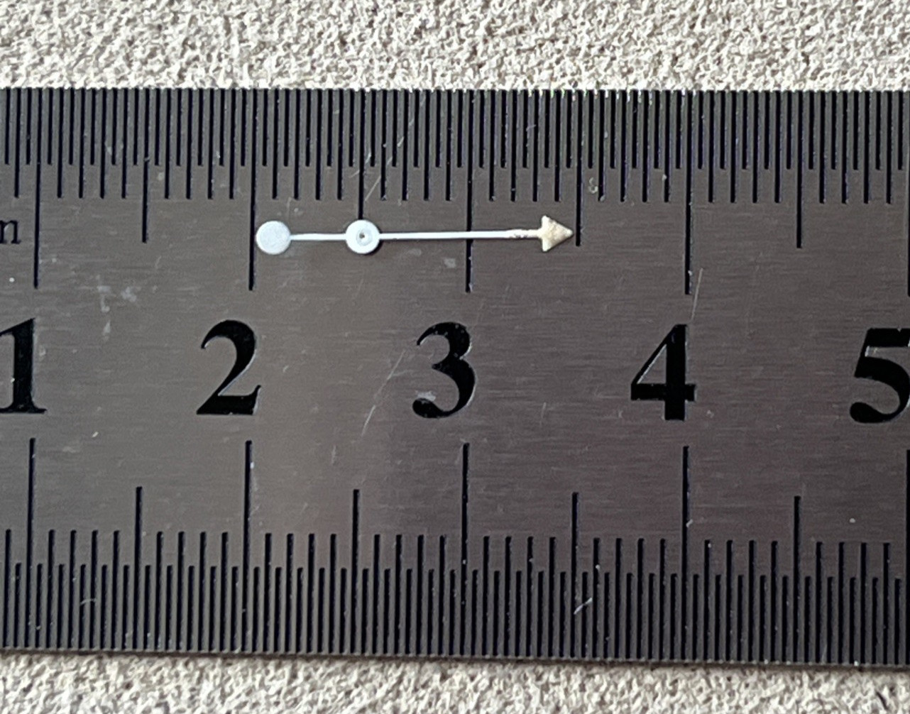 Waltham Watch Second Hand White w/ Arrow Total Length 14.5-15 mm