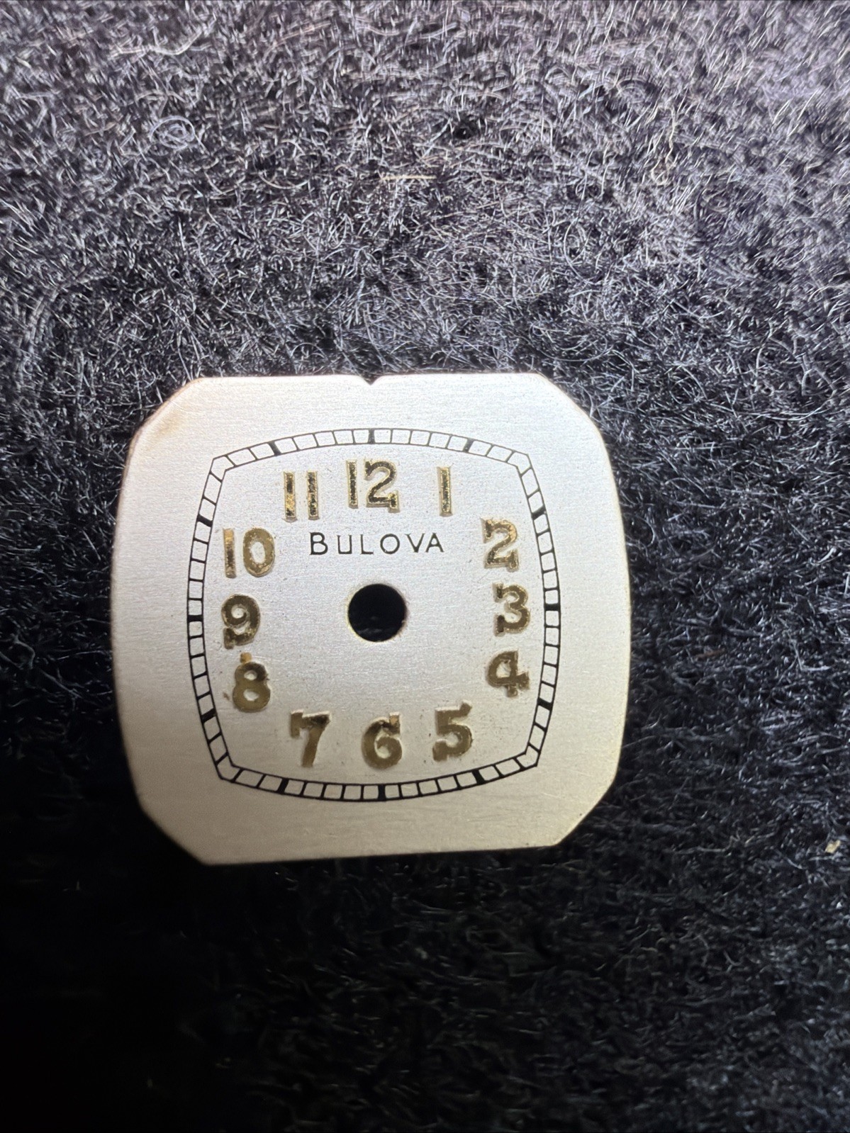 Vintage Bulova Watch Dial Face Plate Only New Other Square Small