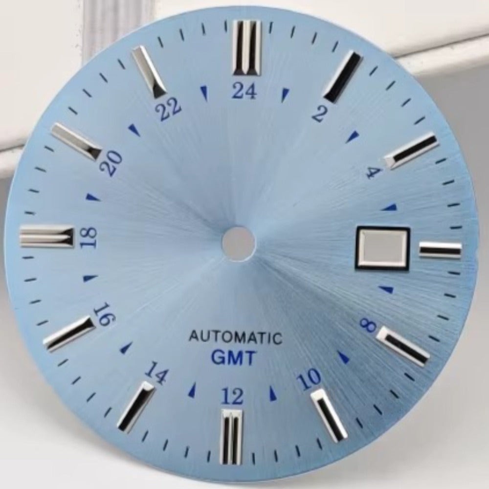Modified Sky Blue 35mm 24 Solar Terms Watch Dial Fit for NH34 SBGJ249G No Logo