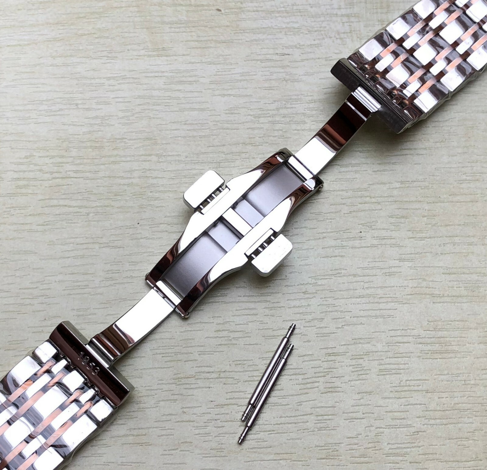 19mm TWO-TONE Strap Fits Tissot Carson T085407A T085410A Bracelet/Band Watch Spa