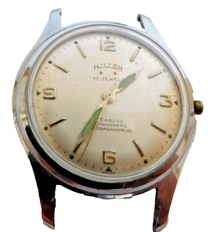 ETA 2390 Gents Hilton 17 Jewels. Rusnning. For Parts or Repair.