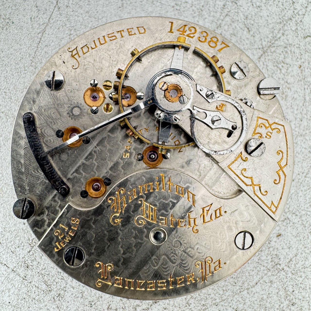 Antique 18s 1901 Hamilton 21j Mechanical Railroad Pocket Watch Movement 940 USA