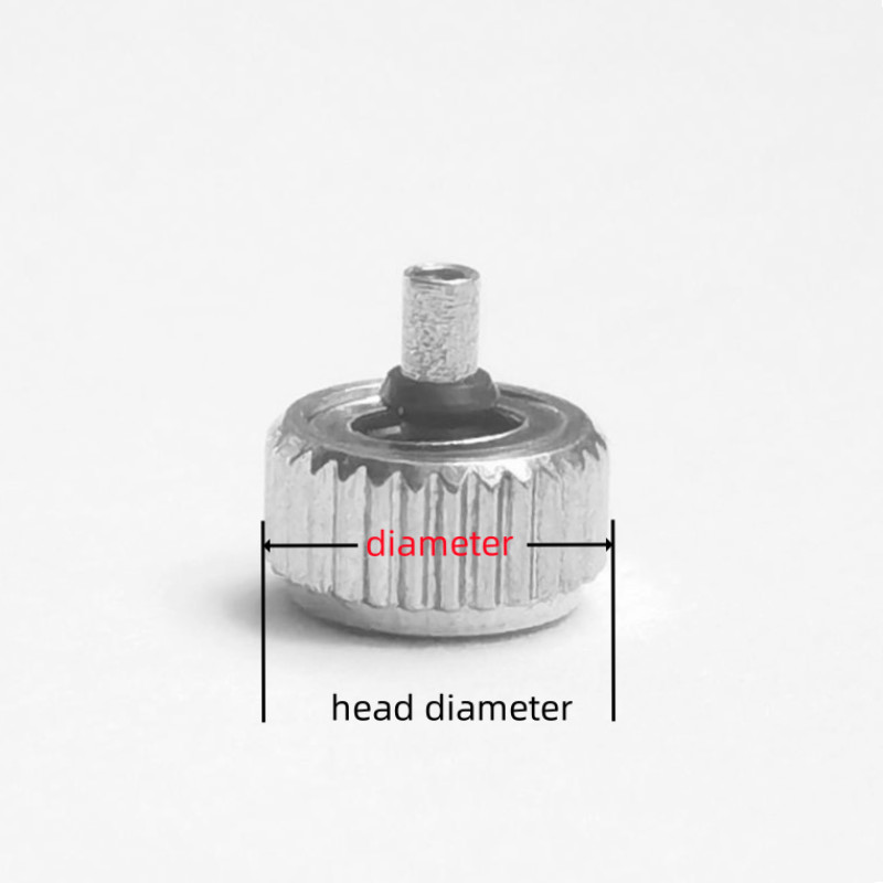 2PCS Long Tube Watch Crown 3.5/4.0/4.5/5.0/5.5/6.0/6.5/7.0mm for Watch Repair