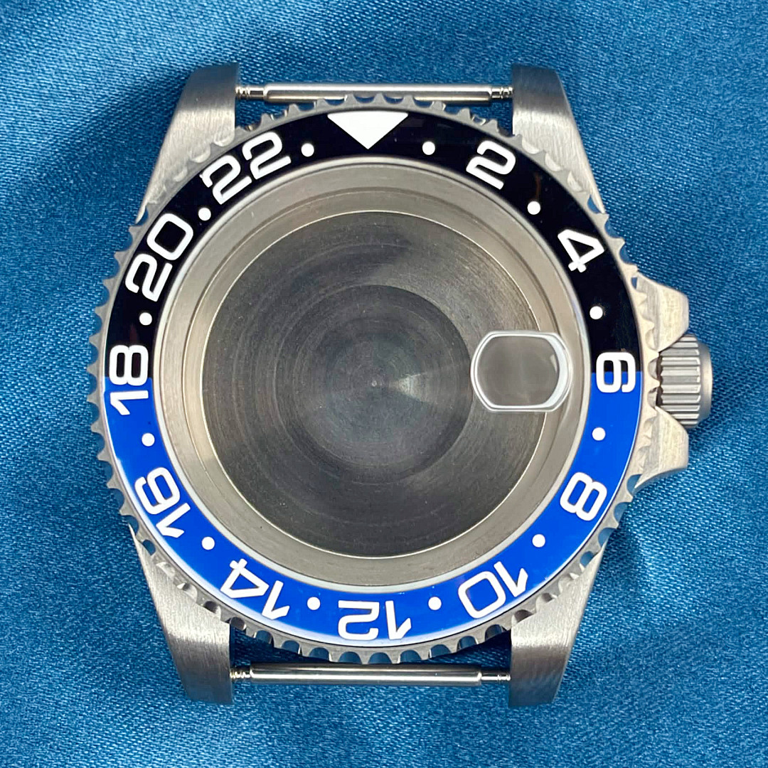 39mm Classic Blue Titanium Sapphire 20ATM Watch Case For NH35 NH36 Movement