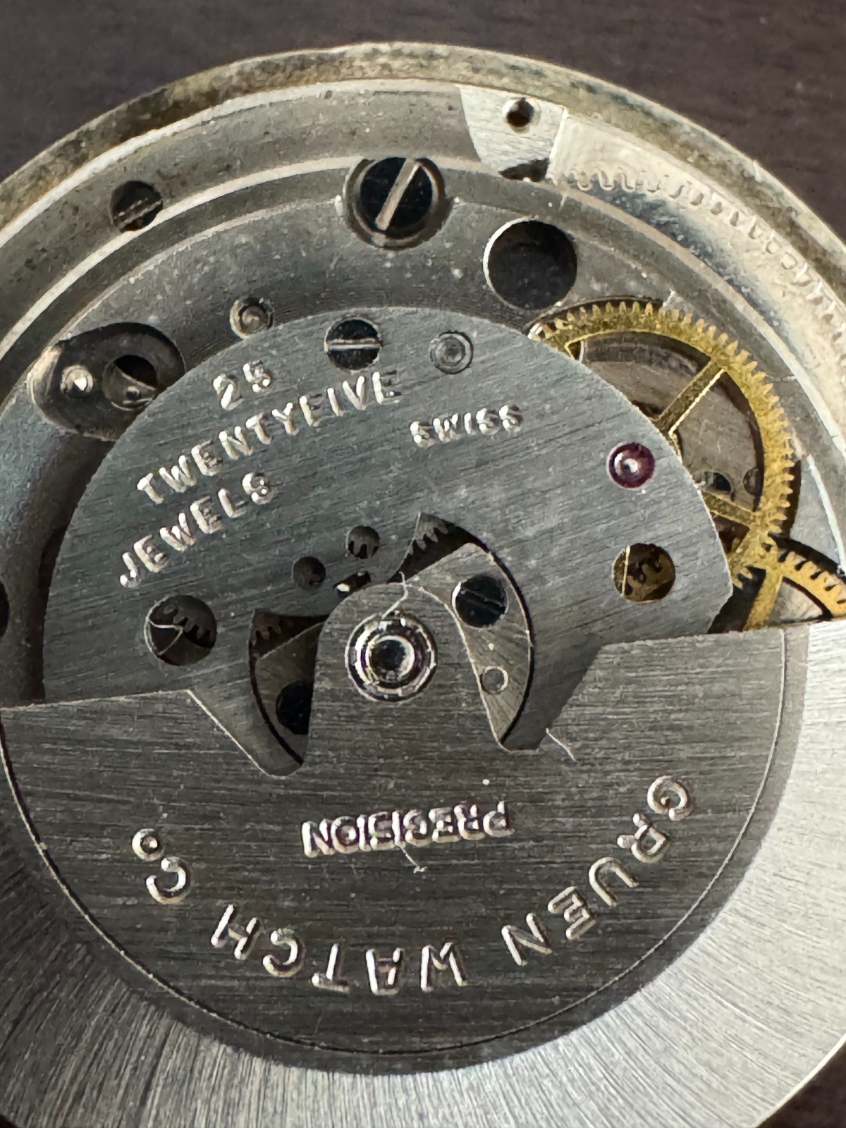 VINTAGE MEN’S AUTOMATIC 25.95MM GRUEN WRISTWATCH MOVEMENT 25 JEWEL RUNS GREAT