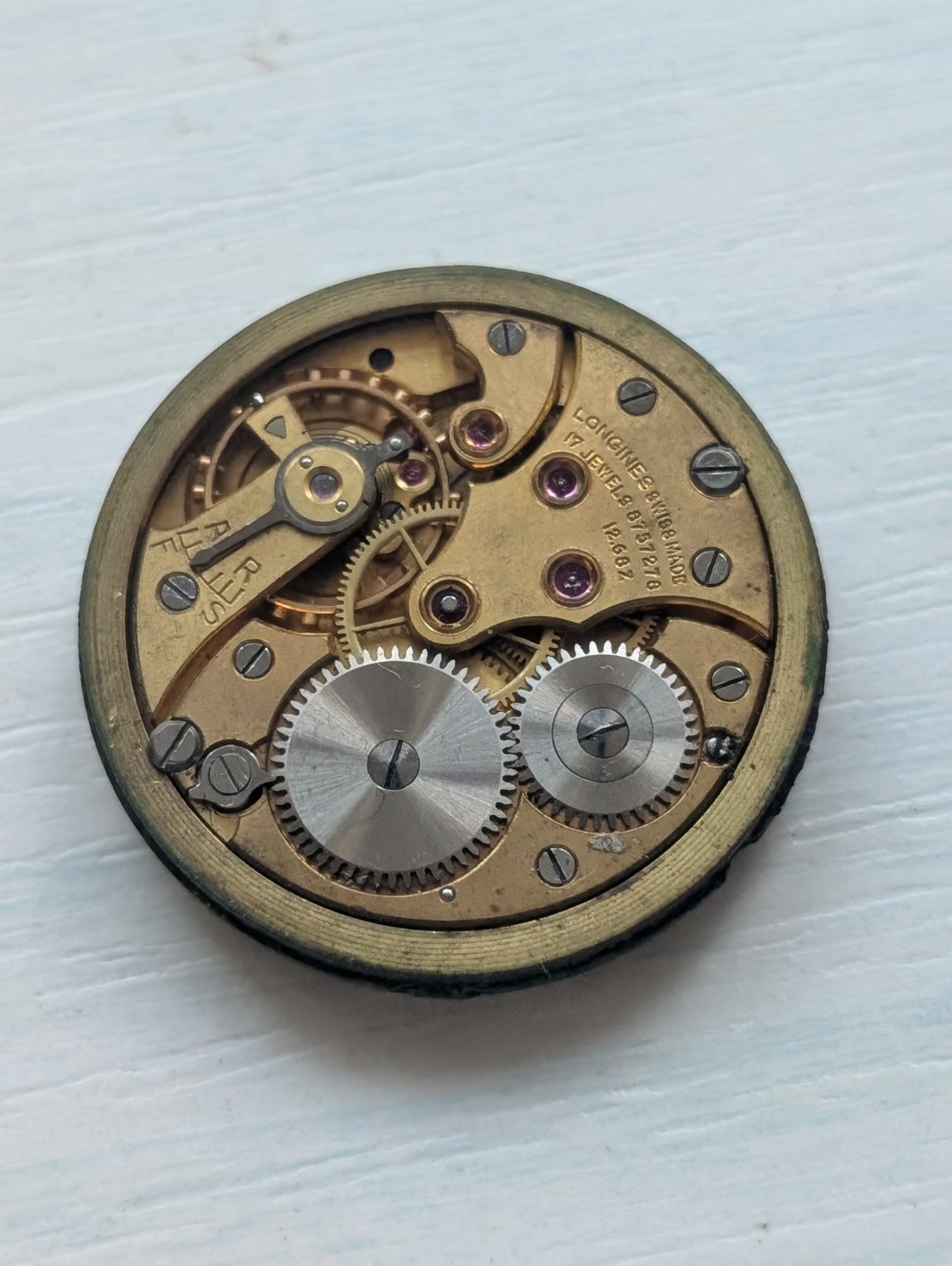 Vintage Longines 12.68Z Mechanical Watch Movement (Spares/Repairs/Good Balance)