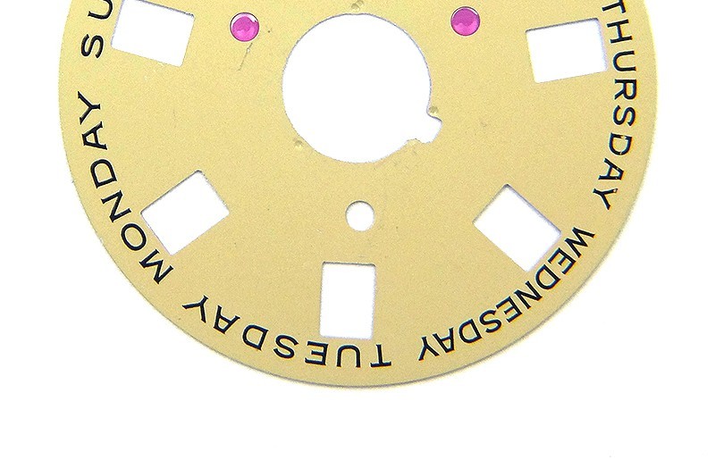 Genuine Rolex 1555 1556 Caliber Beige Watch Day Date Disc 1803 1802 1807