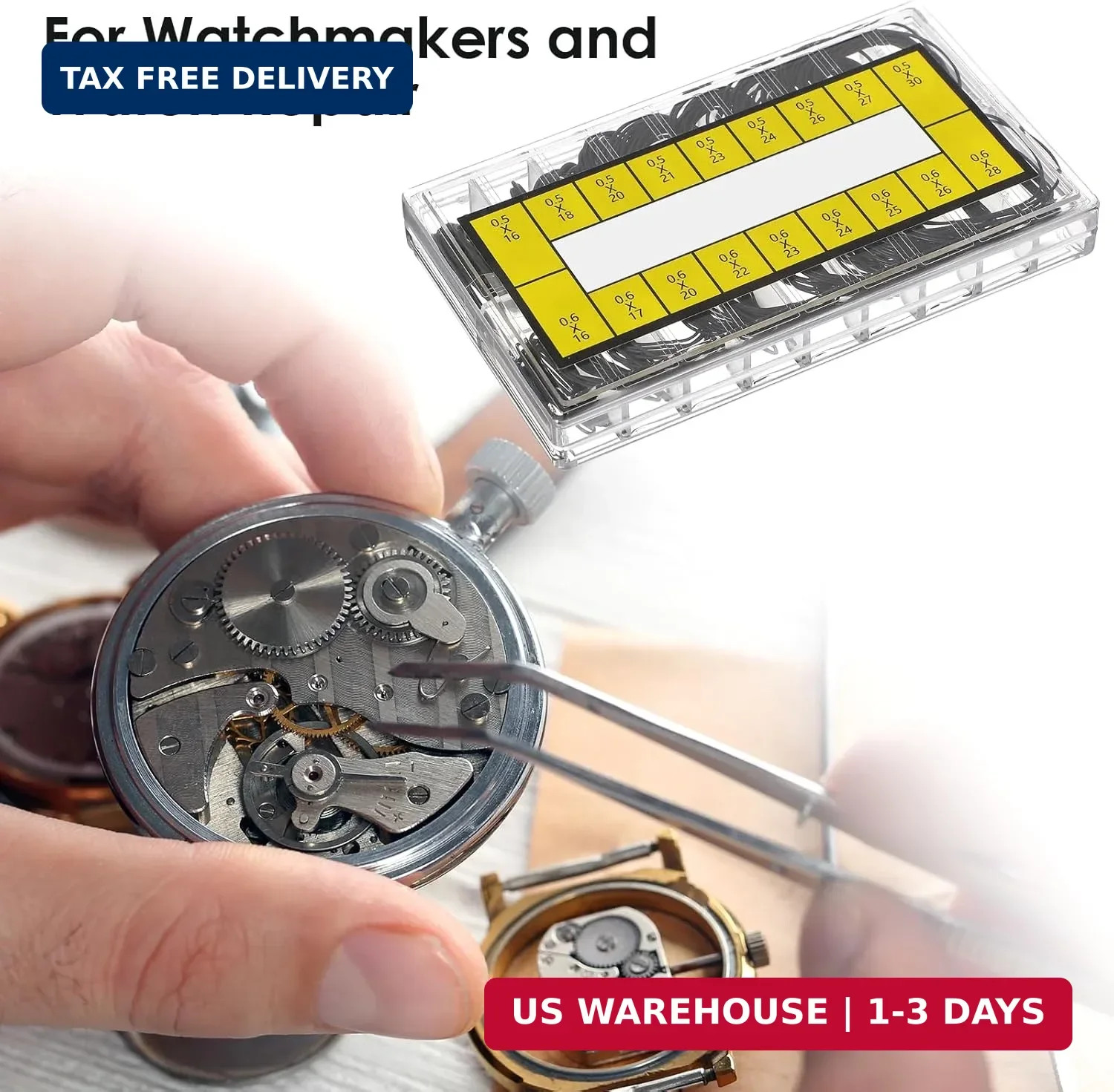 210 Pieces O Ring Watch Gasket Kit, 18 Sizes Rubber Sealing Ring Kit for Watch B