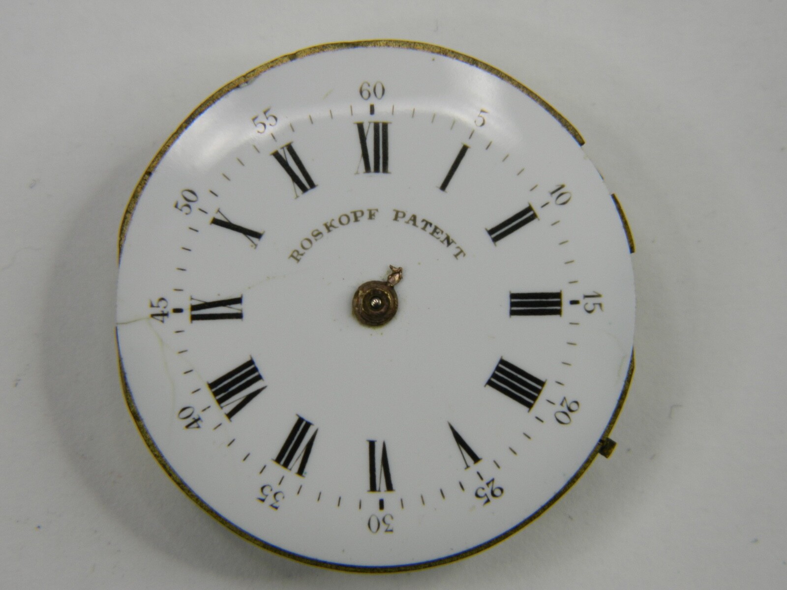 SMALL (30.7mm) VINTAGE ROSKOPF PATENT POCKET WATCH MOVEMENT – PARTS OR REPAIR