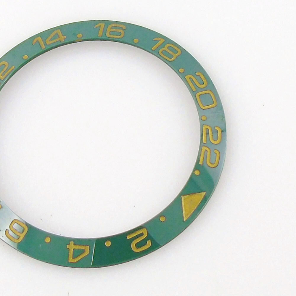 38mm*30.6mm Sloping Ceramic Green Watch Bezel Insert Fit for 40mm Watch Cases