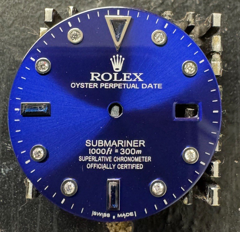 Rolex Submariner 40mm Custom Blue Sapphire Diamond Dial For 16610 168000 16800