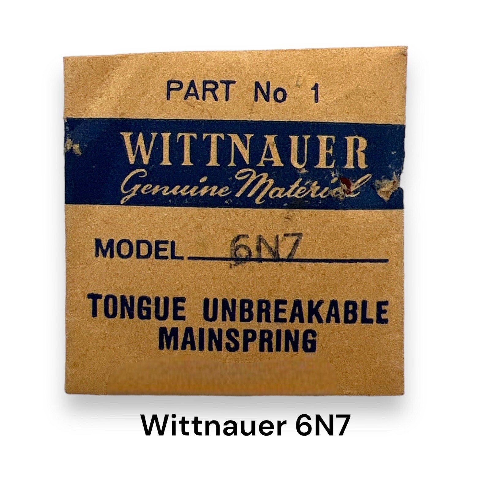 Wittnauer 6N7 Mainspring x 1 Tongue Watch Material Part No. 1 NOS VTG