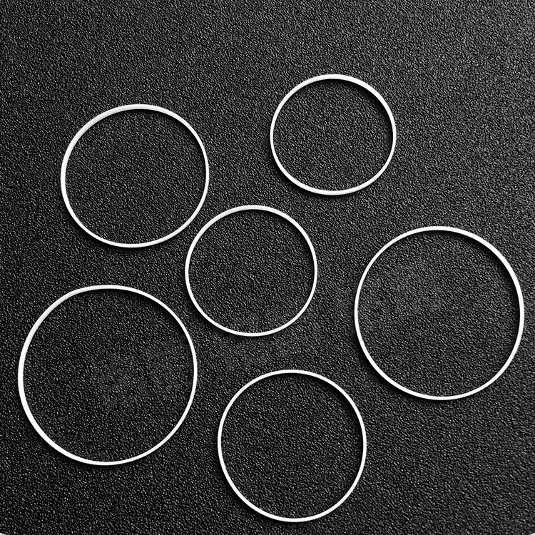0.6/0.85/1.25/1.7mm White Watch Crystal Gasket Watch Glass Waterproof Seal Ring