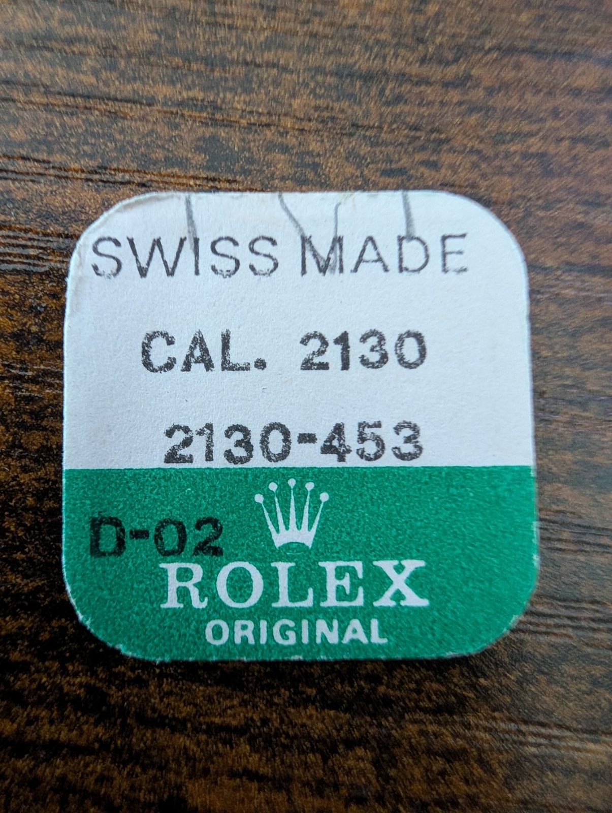 ROLEX- HAIRSPRING SUPPORT -FACTORY SEALED-CAL 2130 PART 2130-453