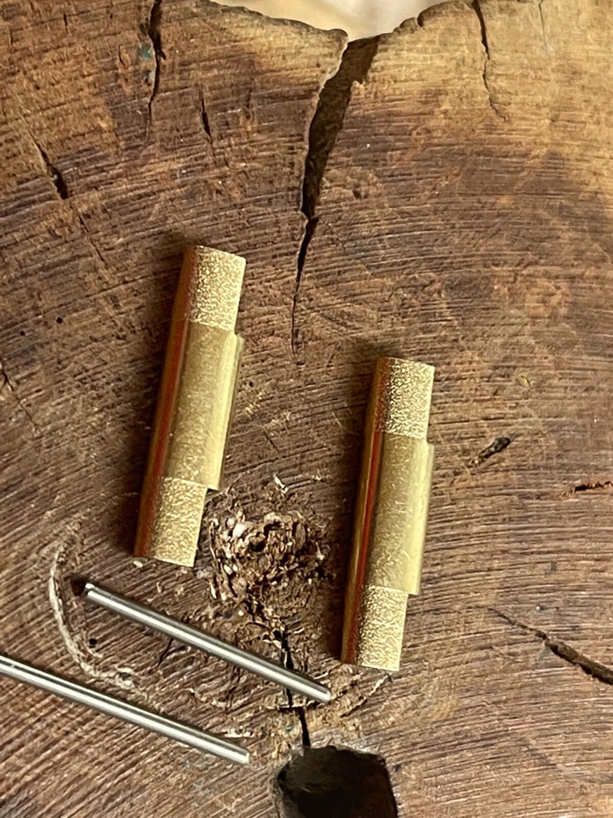 Gold color 20mm ends for 3-row NSA vintage watch Swiss NSA band parts NOS