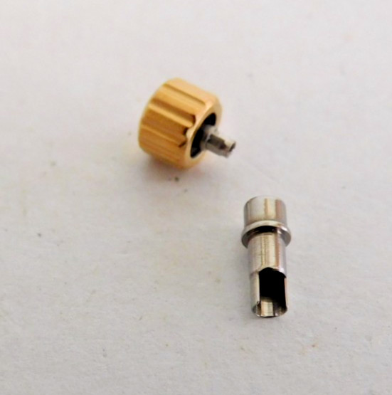 TAG HEUER CASE #155-706.1 YELLOW CROWN & SCREW DOWN TUBE ORIGIN. NEW OLD STOCK.